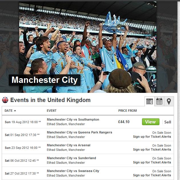 Manchester City and viagogo announce ticketing partnership